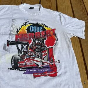 Doug Herbert autographed nascar racing graphic T